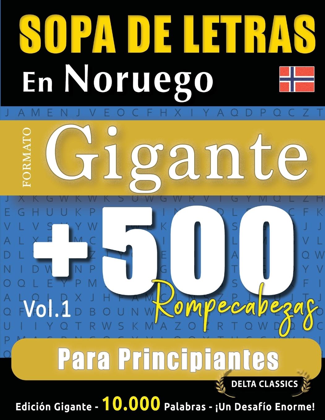 Libro SOPA DE LETRAS EN NORUEGO FORMATO GIGANTE DELTA CLASSICS