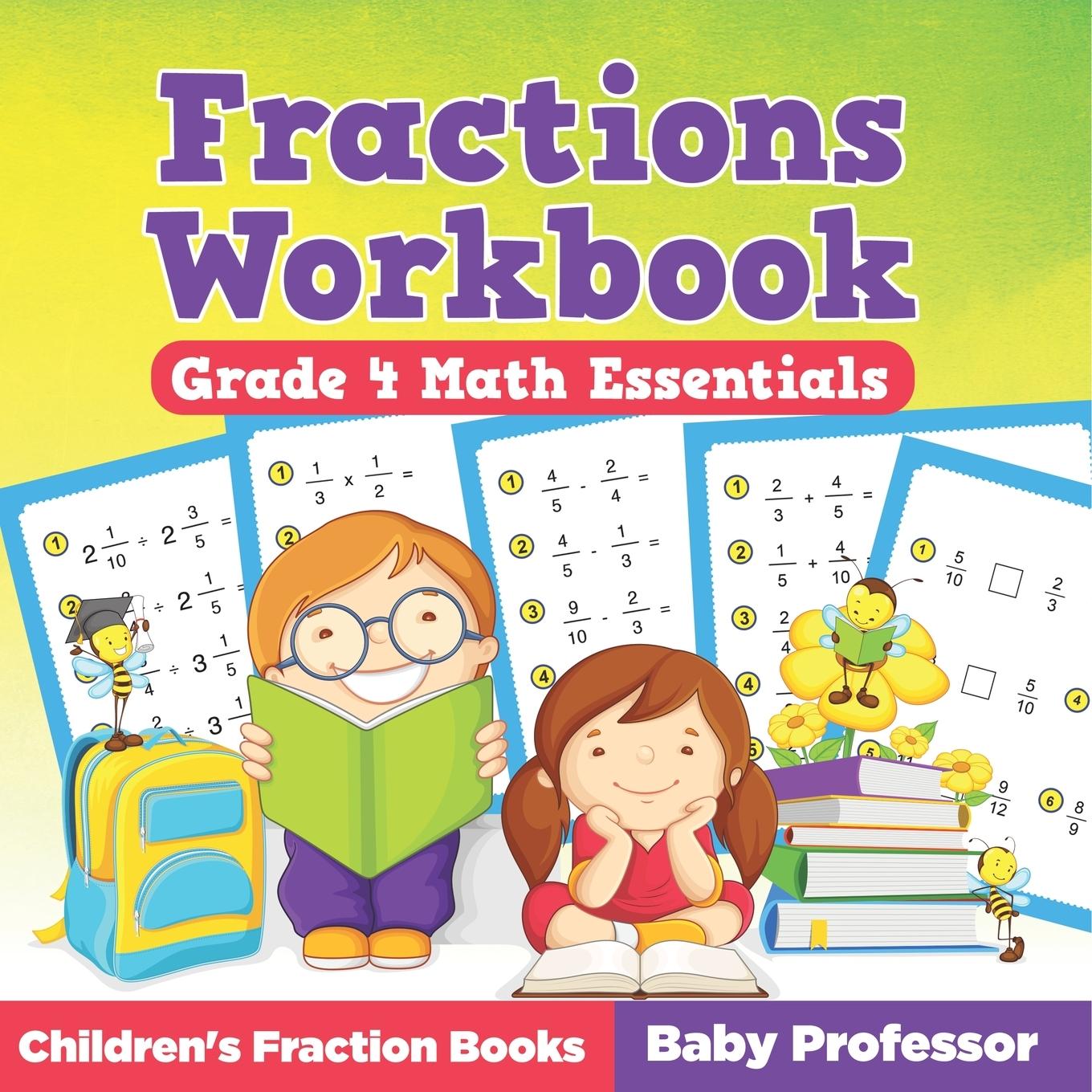 Kniha Fractions Workbook Grade 4 Math Essentials Baby Professor