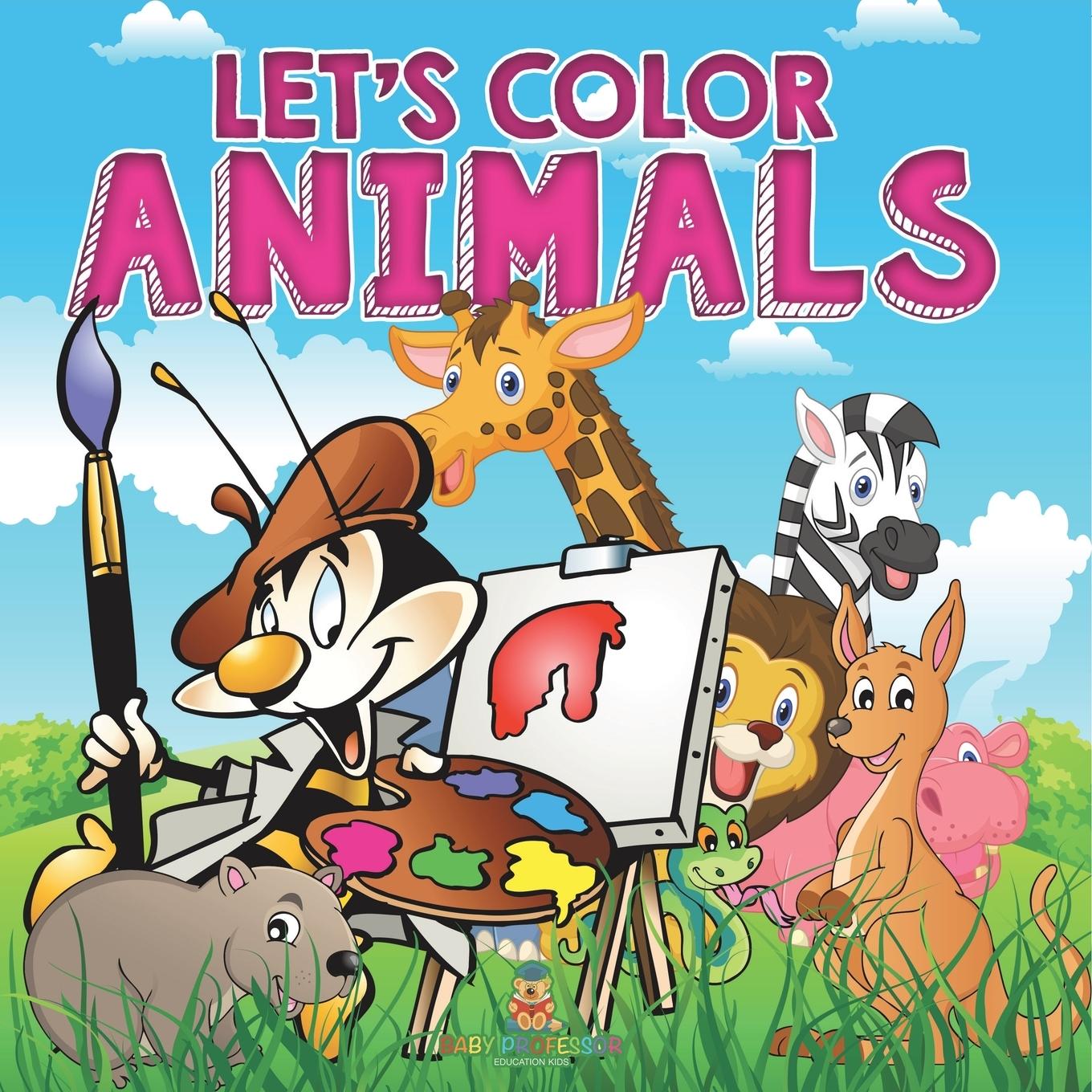 Kniha Let's Color Animals Baby Professor