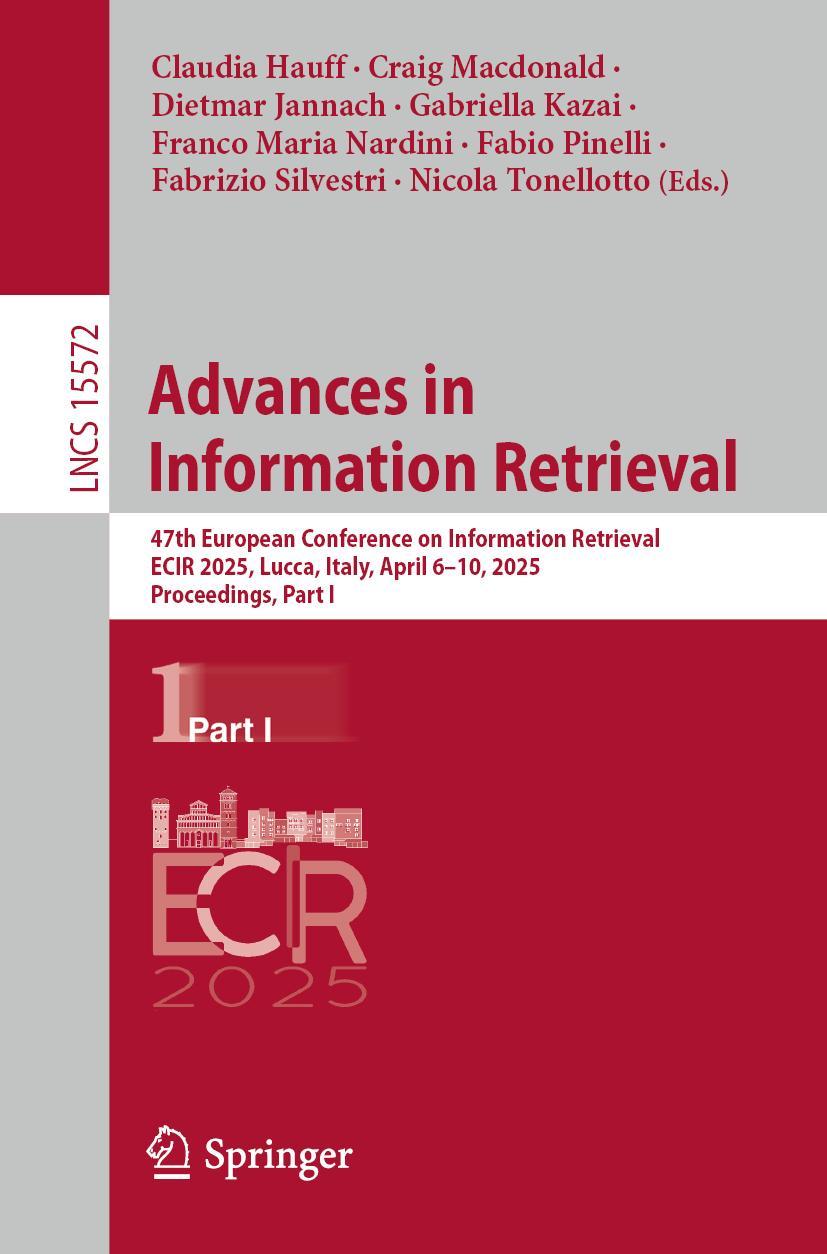 Book Advances in Information Retrieval Claudia Hauff