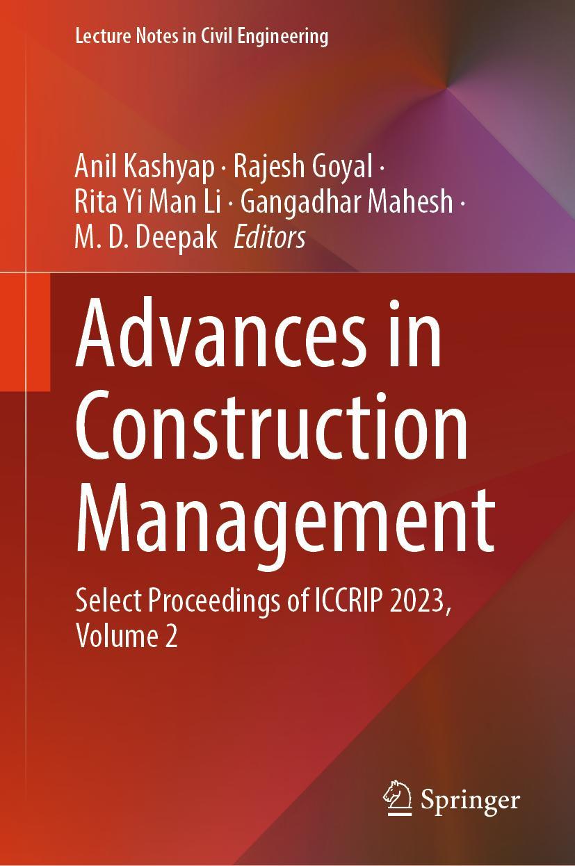 Boek Advances in Construction Management Anil Kashyap