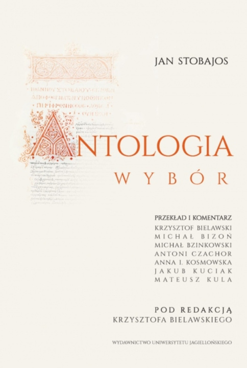 Kniha Antologia. Wybór Jan Stobajos