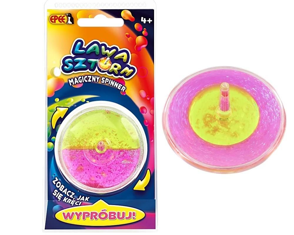 Kniha Lawa sztorm. Magiczny spinner zielono-różowy 