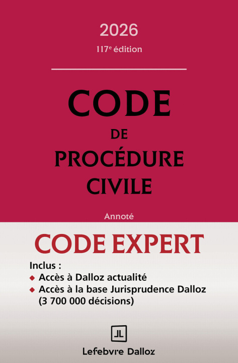 Buch Code Dalloz Expert. Code de procédure civile 2026. 22e éd. Pierre Callé