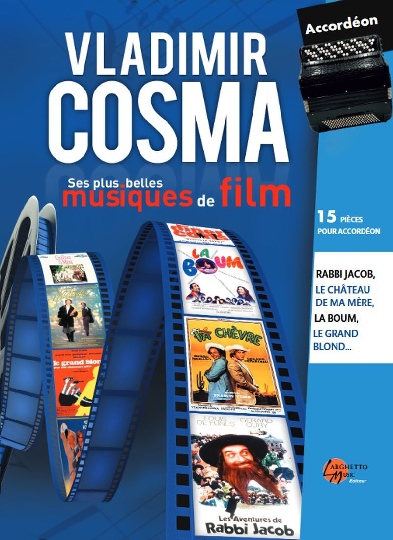 Tiskovina Ses plus belles musiques de films (15 pièces) --- Accordéon COSMA VLADIMIR