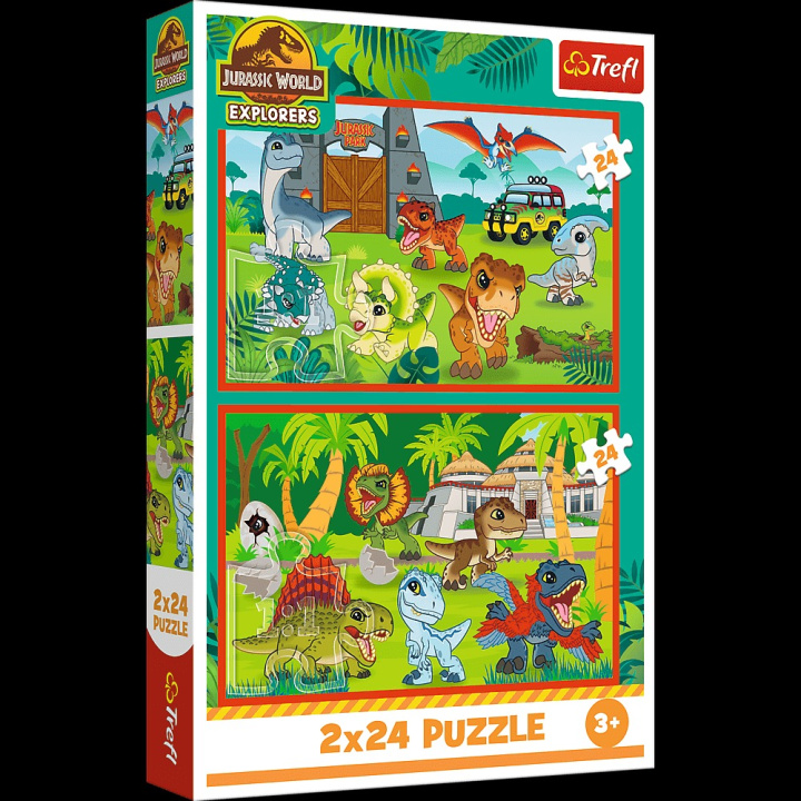 Gra/Zabawka Puzzle 2x24 Małe dinozaury Universal Jurassic World 34437 