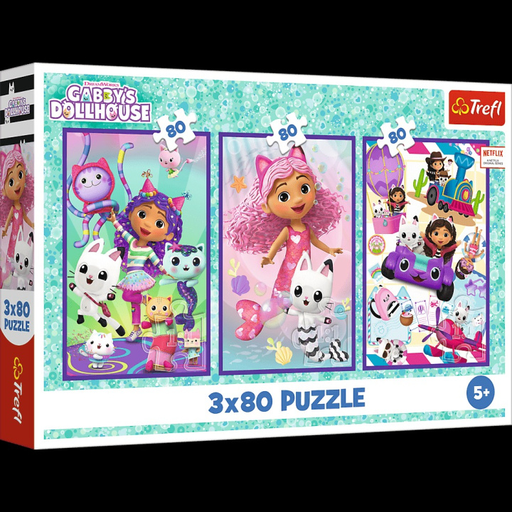 Igra/Igrača Puzzle 3x80  Kolorowe dni Gabby 34882 