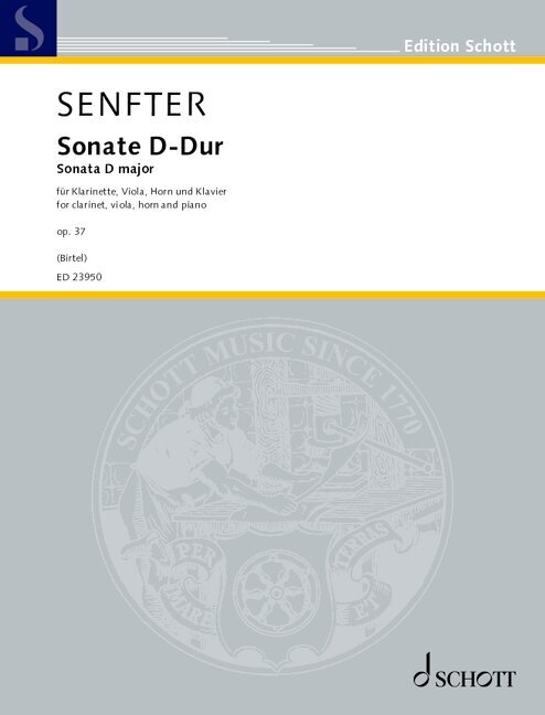 Tiskovina Sonata D major Wolfgang Birtel