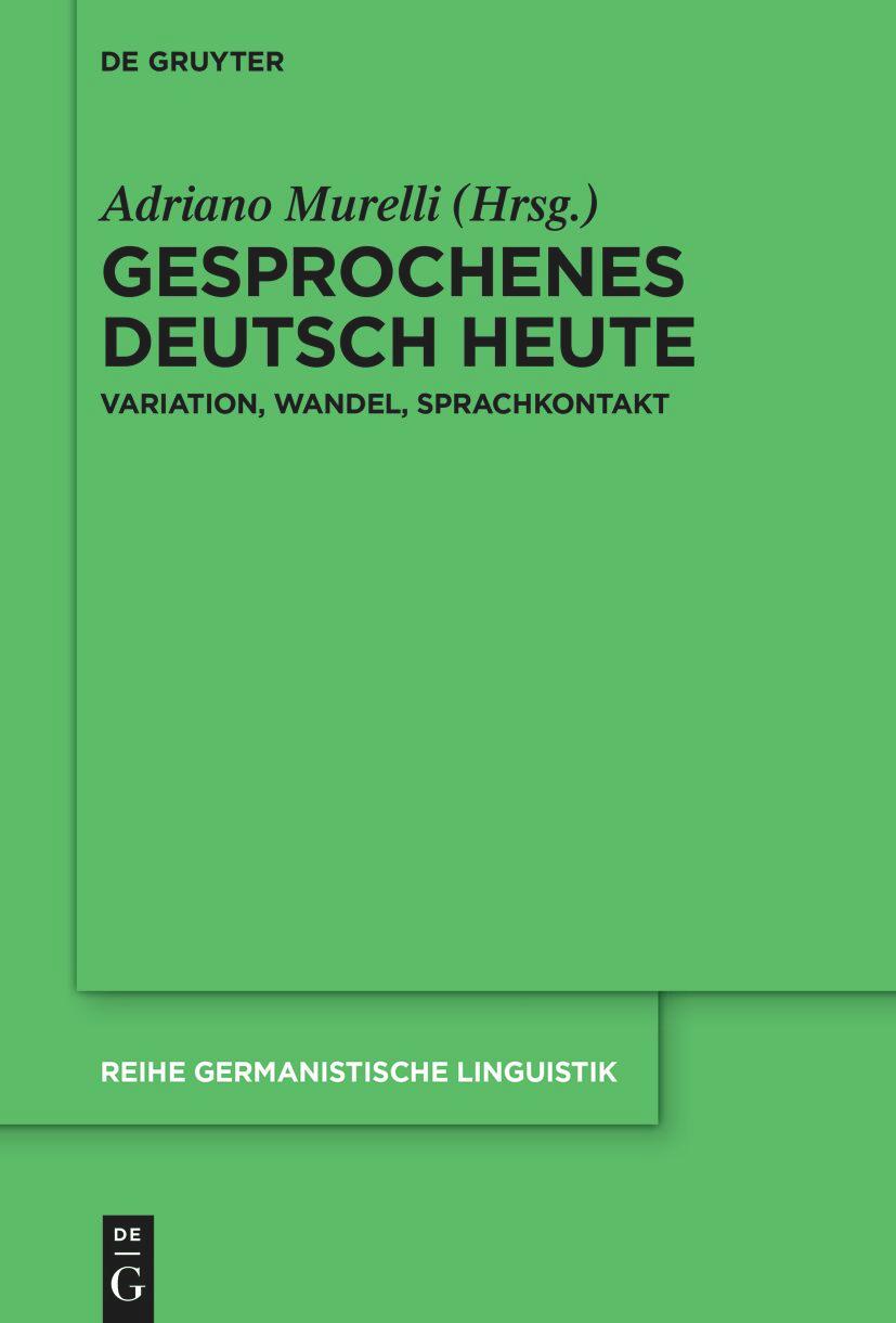 Boek Gesprochenes Deutsch heute Adriano Murelli