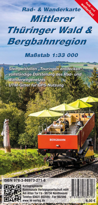 Tlačovina Mittlerer Thüringer Wald & Bergbahnregion Kartographische Kommunale Verlagsgesellschaft mbH