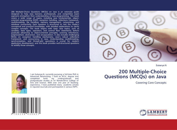 Book 200 Multiple-Choice Questions (MCQs) on Java Sukanya N