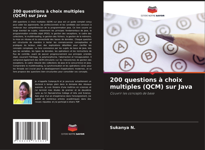 Kniha 200 questions ? choix multiples (QCM) sur Java Sukanya N.