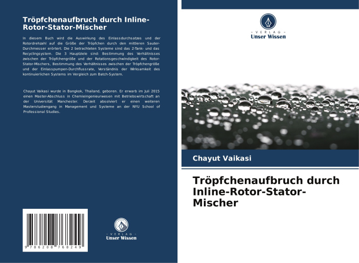 Kniha Tröpfchenaufbruch durch Inline-Rotor-Stator-Mischer Chayut Vaikasi