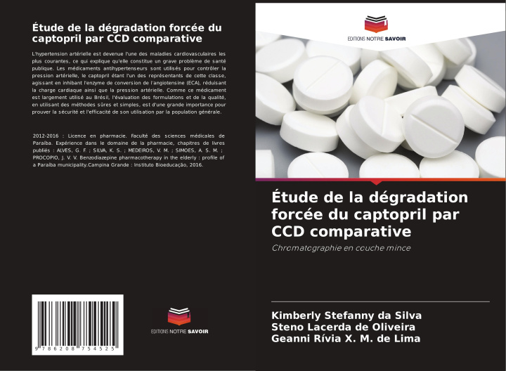 Book Étude de la dégradation forcée du captopril par CCD comparative Kimberly Stefanny da Silva
