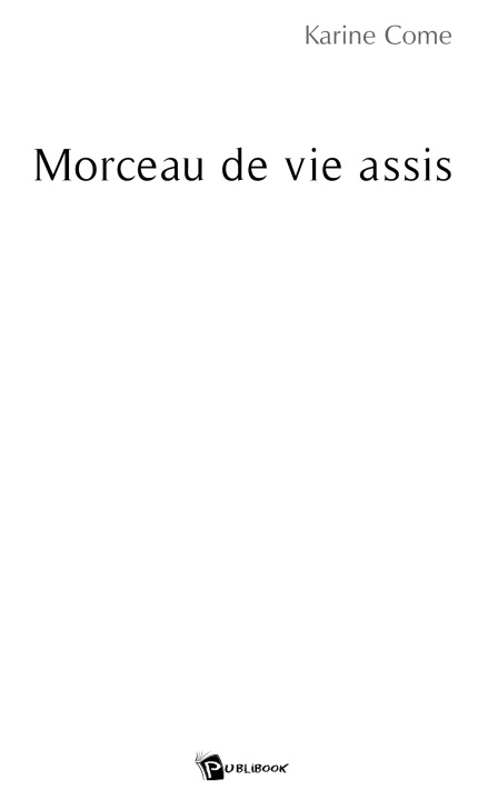 Kniha Morceau de Vie Assis Karine Come