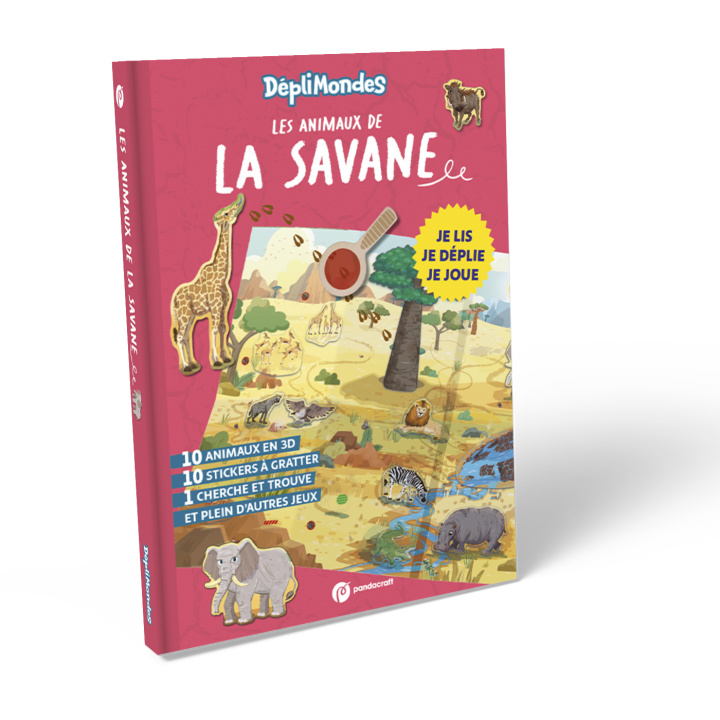 Boek Les animaux de la savane - DépliMondes 