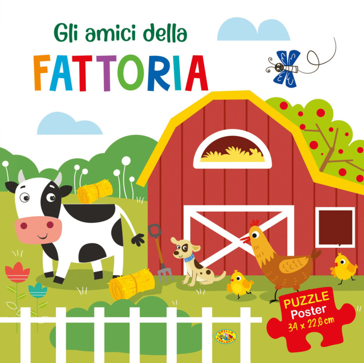 Knjiga amici della fattoria. Puzzle poster 
