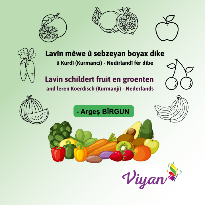 Kniha Lavîn m?we ? sebzeyan boyax dike ? Kurdî (Kurmancî) - Nedirlandî f?r dibe Birgun
