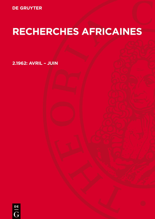 Libro Recherches Africaines, 2.1962, avril - juin Institut National de Recherches et de Documentation
