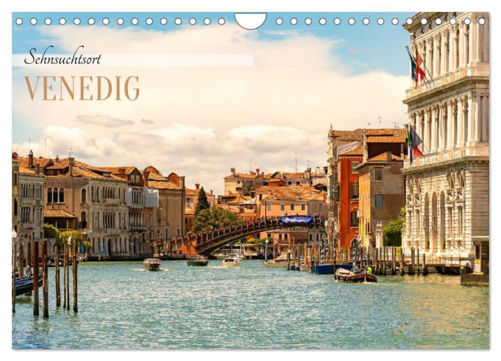 Kalendár/Diár Sehnsuchtsort Venedig 2026 (Wandkalender 2026 DIN A4 quer), CALVENDO Monatskalender Calvendo