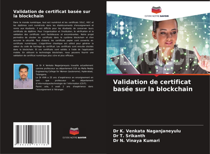Kniha Validation de certificat basée sur la blockchain T. Srikanth