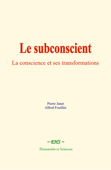 Kniha Le subconscient Janet