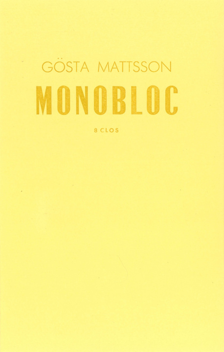 Libro MONOBLOC MATTSSON