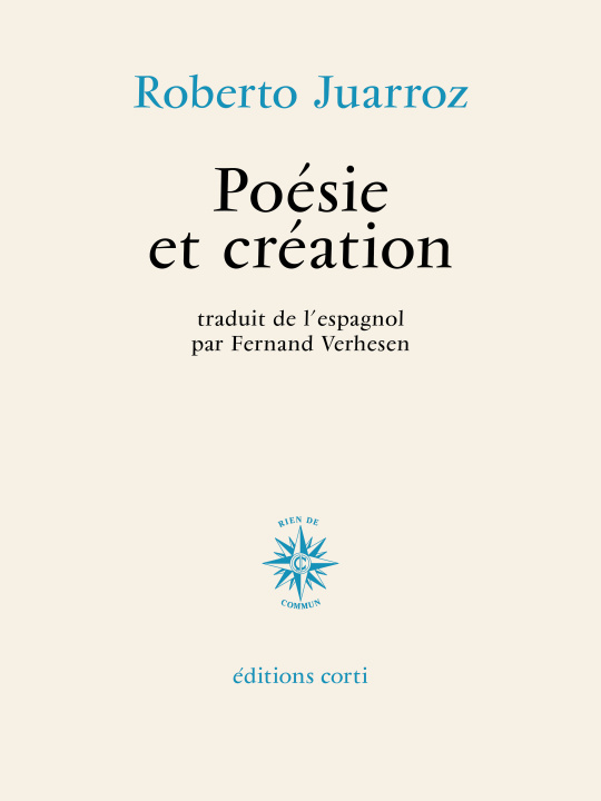Kniha Poésie et création Juarroz