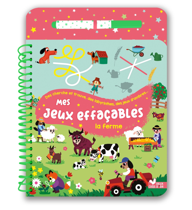 Carte Mes jeux effaçables - La ferme 