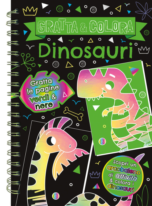 Knjiga Dinosauri. Gratta e colora 