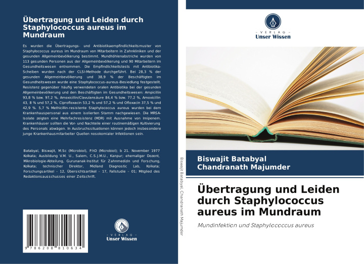 Knjiga Übertragung und Leiden durch Staphylococcus aureus im Mundraum Chandranath Majumder