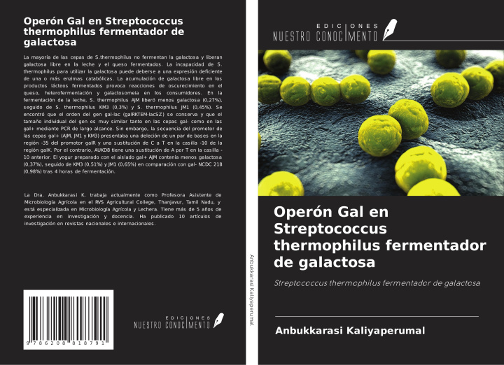 Libro Operón Gal en Streptococcus thermophilus fermentador de galactosa 