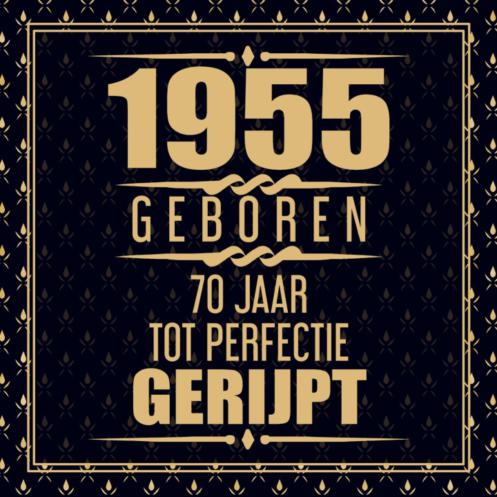 Libro 1955 Geboren 70 Jaar Tot Perfectie Gerijpt Gold Wigman