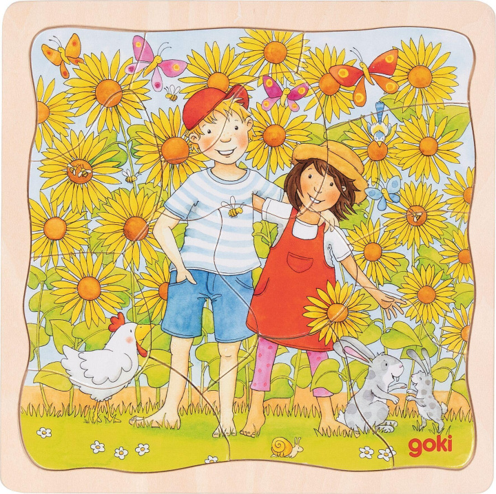 Igra/Igrača Schichtenpuzzle Sonnenblumenfeld 