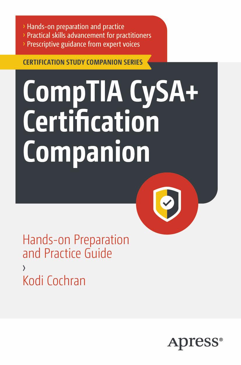 Book CompTIA CySA+ Certification Companion Kodi Cochran