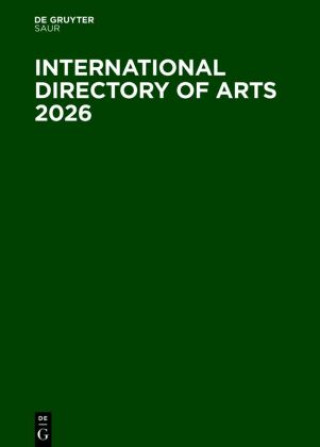Libro International Directory of Arts 2026, 3 Teile Dg De Gruyter