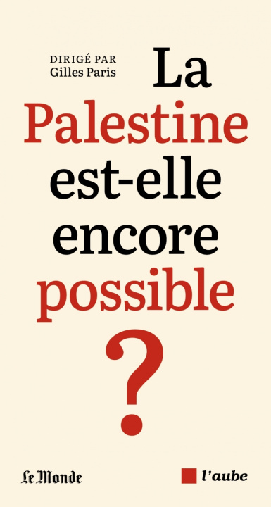 Kniha La Palestine est-elle encore possible ? Gilles PARIS