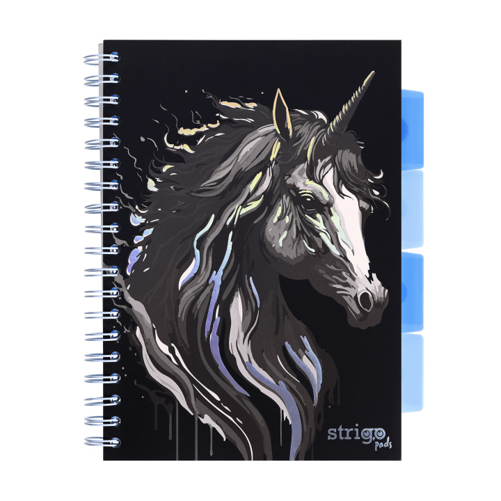 Libro Kołozeszyt Strigo B5 Project Book Unicorn czarny kratka 