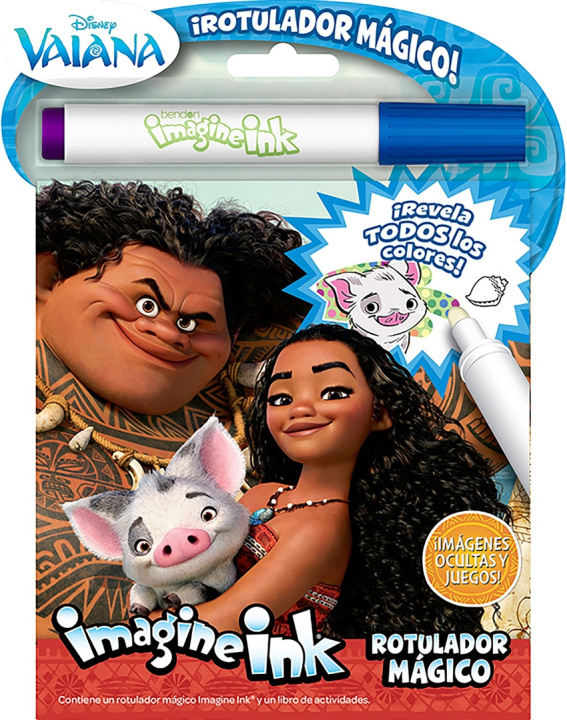 Kniha Vaiana. Rotulador mágico Disney