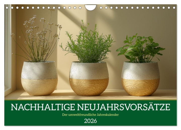 Kalendář/Diář Nachhaltige Neujahrsvorsätze - Der umweltfreundliche Jahreskalender (Wandkalender 2026 DIN A4 quer), CALVENDO Monatskalender Calvendo