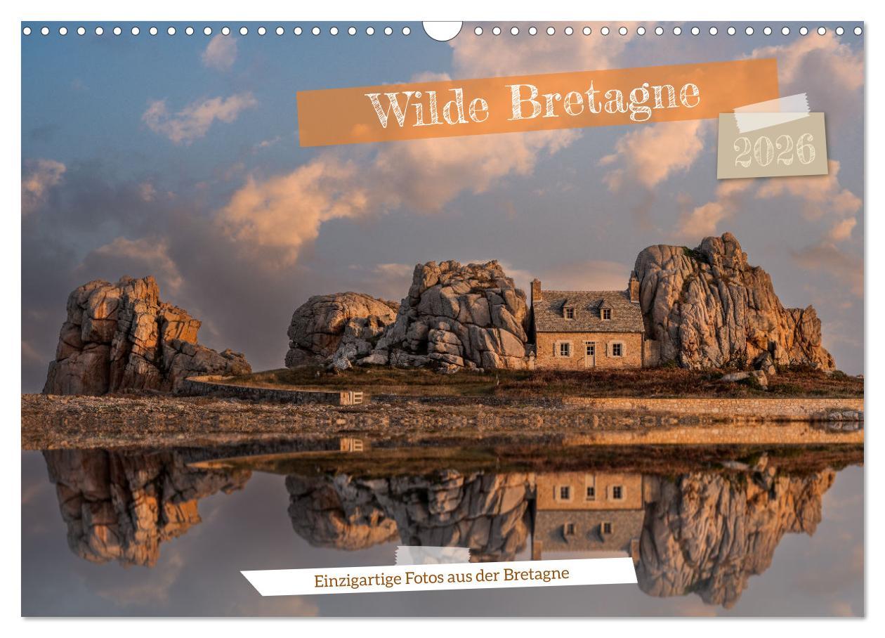 Kalendár/Diár Wilde Bretagne (Wandkalender 2026 DIN A3 quer), CALVENDO Monatskalender Calvendo