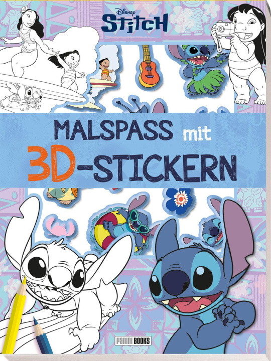 Kniha Disney Stitch: Malspaß mit 3D-Stickern Panini