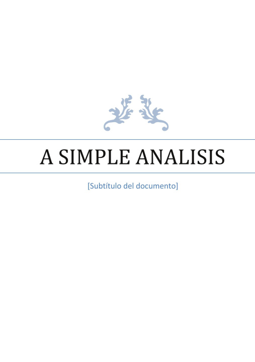 Kniha A simple analysis Julio Torregrosa Lopez