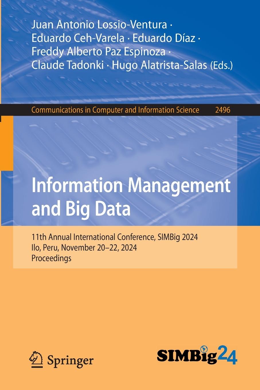 Boek Information Management and Big Data Juan Antonio Lossio-Ventura