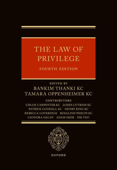Kniha Law of Privilege Thanki