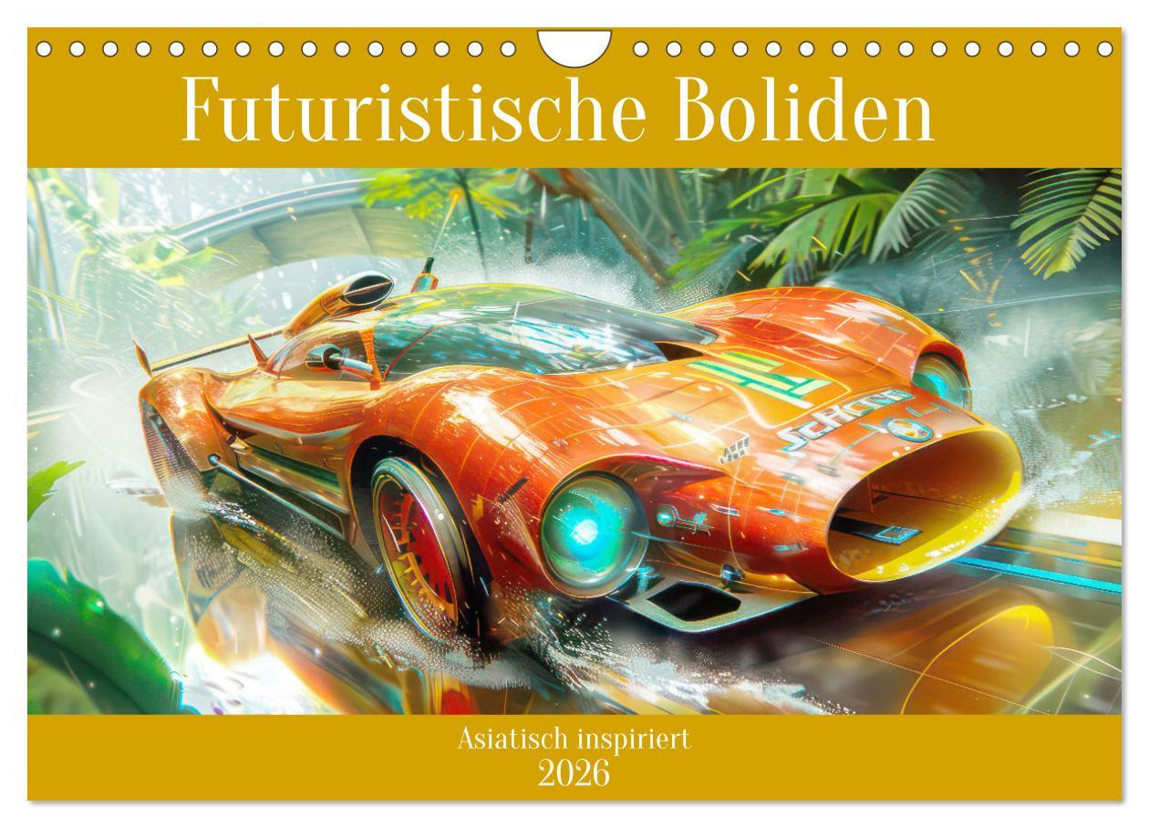 Kalendář/Diář Futuristische Boliden - Asiatisch inspiriert (Wandkalender 2026 DIN A4 quer), CALVENDO Monatskalender Calvendo