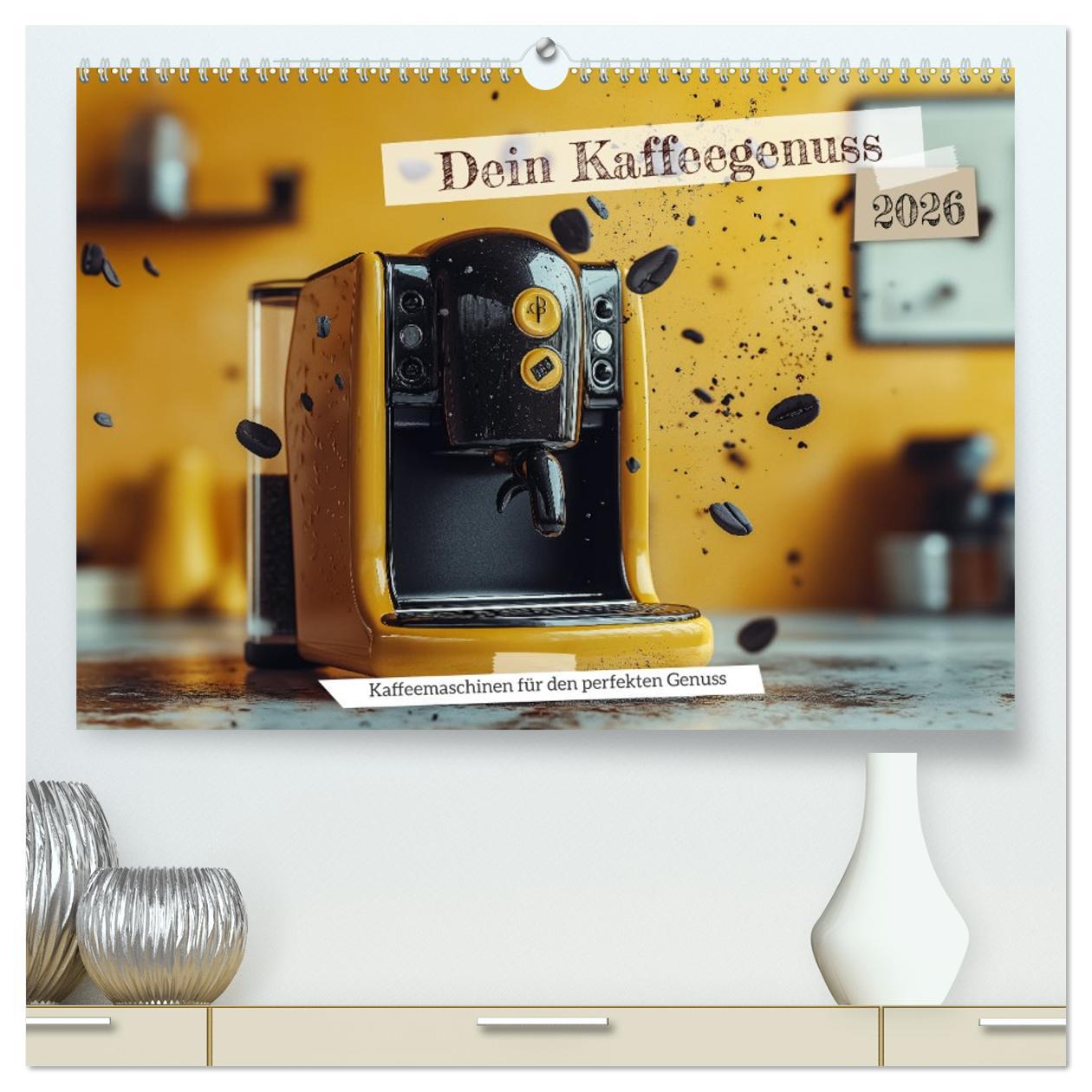 Kalendár/Diár Dein Kaffeegenuss (hochwertiger Premium Wandkalender 2026 DIN A2 quer), Kunstdruck in Hochglanz Calvendo