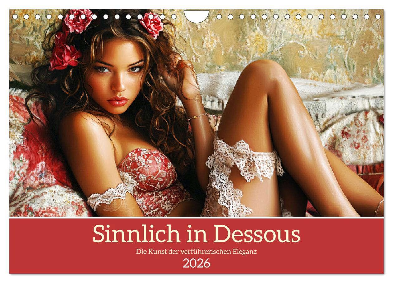 Kalendář/Diář Sinnlich in Dessous. Die Kunst der verführerischen Eleganz (Wandkalender 2026 DIN A4 quer), CALVENDO Monatskalender Calvendo