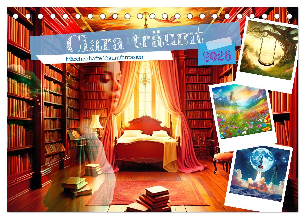 Kalendář/Diář Clara träumt - Märchenhafte Traumfantasien (Tischkalender 2026 DIN A5 quer), CALVENDO Monatskalender Calvendo