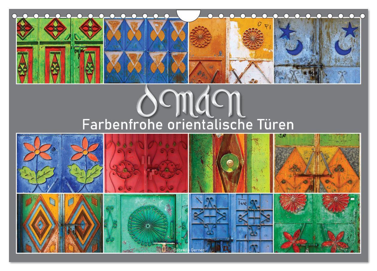 Kalendár/Diár OMAN - Farbenfrohe orientalische Türen (Wandkalender 2026 DIN A4 quer), CALVENDO Monatskalender Calvendo